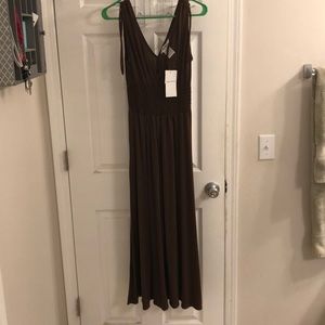 Long brown maxi dress